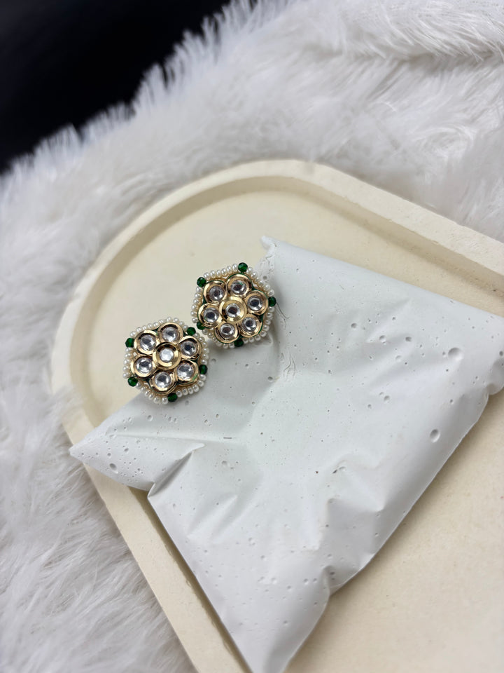 Beaded Kundan Flower-Shaped Tops