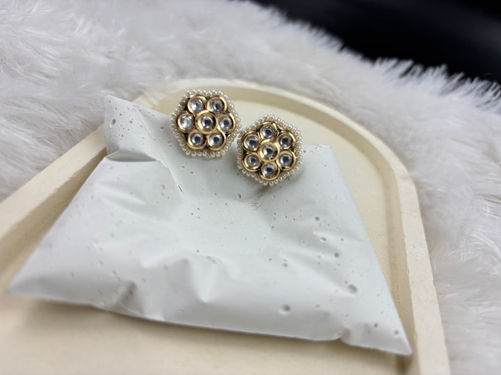 Beaded Kundan Flower-Shaped Tops