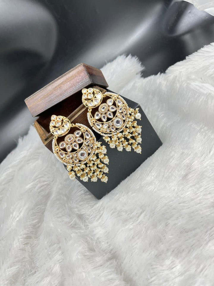 Polki-Pearl Elegant Earrings