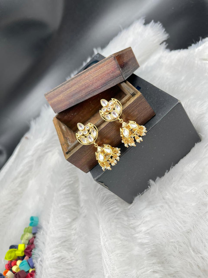 Stone Jhumki Earrings