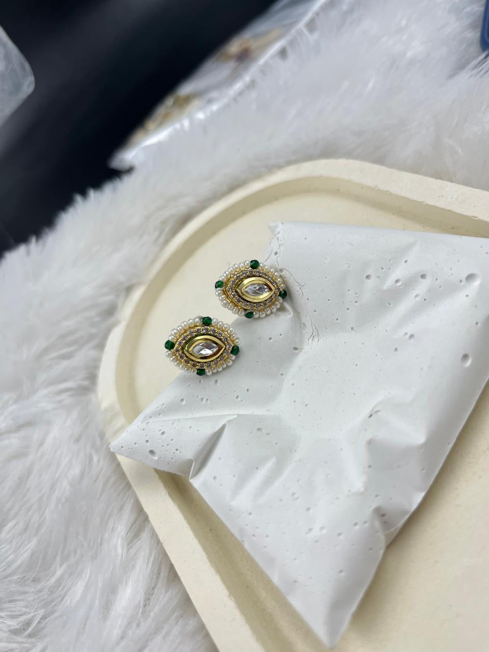 Beaded Kundan CZ Tops